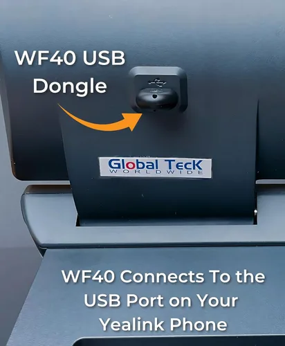 Miniatura 6 de Yealink - Adaptador WiFi WF40 Dongle USB para teléfonos VoIP modelos compatibles - T46U, T48U, T41S, T42S, T46S, T48S, T52S, T54S, T42U, T43U, T27G