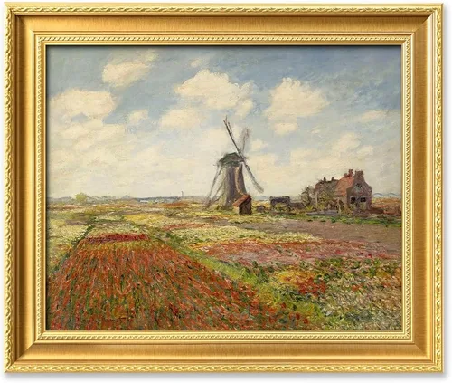 Miniatura 123 de IPIC - Reproducción artística de los lirios de agua de Claude Monet 1906, impresiones giclée coinciden con el marco dorado clásico, arte de pared