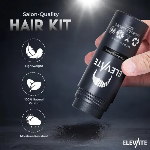 Miniatura 7 de ELEVATE Kit 2 en 1 de perfeccionamiento del cabello El juego incluye fibras espesadoras naturales y boquilla aplicadora de spray Oculta y espesa