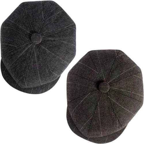 Miniatura 10 de Gorra de taxista Senker Fashion para hombre, gorra irlandesa clásica de 8 paneles de mezcla de lana para hombre mayor