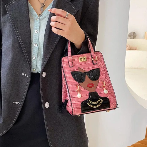 Miniatura 6 de Bolso de mano de piel sintética con asa superior 3D para mujer, bolso de mano para mujer, bolso cruzado tipo hobo