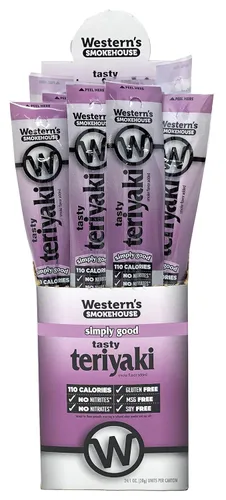 Miniatura 3 de Western's Smokehouse Palitos de carne Teriyaki - Palitos de carne seca de carne Teriyaki - Paquete de 24 palitos de carne Teriyaki (1.0 onzas) - Sin