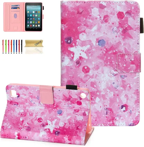 Miniatura 17 de Dteck - Funda para tablet Kindle Fire 7, funda protectora completa con función atril ajustable y función de encendido y apagado automático
