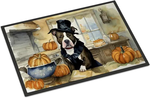 Miniatura 22 de Caroline's Treasures DAC1720MAT Affenpinscher - Tapete de otoño para cocina, con calabazas, 18 x 27 pulgadas, tapete para puerta delantera