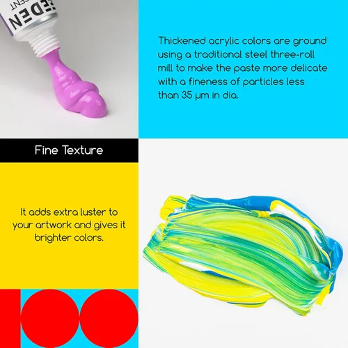 Miniatura 8 de MEEDEN Juego de pintura acrílica de cuerpo pesado, tubos de pintura artística de 100 colores para pintar en lienzo, madera y tela, pinturas