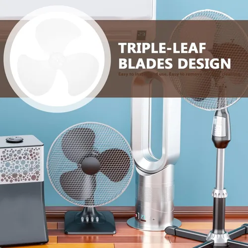 Miniatura 8 de Cuchillas de ventilador de mesa, hoja de plástico universal de 16 pulgadas, 3 hojas, repuesto para el hogar, pedestal de pie, ventilador blanco