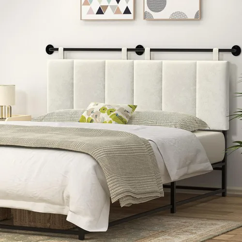 Miniatura 2 de BSHOMGI Cabecera, Cabeceras Tamaño Queen Montadas en Pared Cabecera de Cama con Cabeceras Solamente Altura Ajustable Beige Cabeceras para Dormitorio