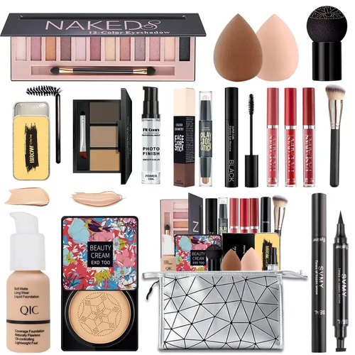 Miniatura 10 de Kit de maquillaje todo en uno para mujeres, kit completo, set de regalo de maquillaje para mujeres, adolescentes y niñas, incluye sombra de ojos
