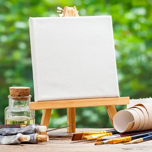 Miniatura 5 de Paquete de 4 caballetes de madera de pino de 9 pulgadas, soporte de caballete para pintar lienzos, arte y manualidades, trípode, caballete de fiesta