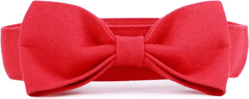 Miniatura 33 de Collar de esmoquin con moño para perro Segarty - Corbatín negro con corbata de cuello ajustable y hecha a mano en blanco para gatos y perros machos