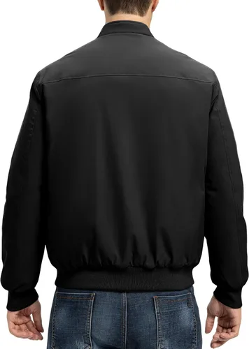 Miniatura 4 de Rdruko Chaquetas bomber ligeras de invierno para hombre, rompevientos, golf, casual, otoño, resistente al agua, elegante abrigo acolchado