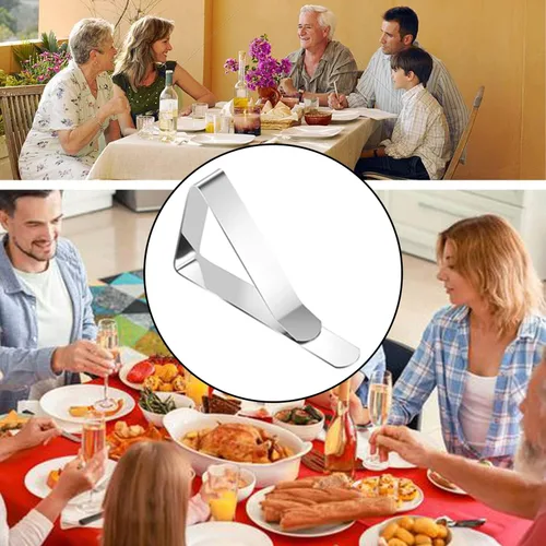 Miniatura 7 de 60 clips para mantel, clips de mesa de picnic resistentes, abrazaderas de acero inoxidable, soportes para manteles de mesa, ideales para el hogar