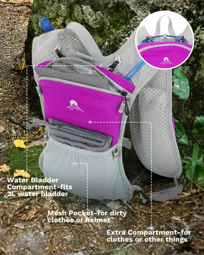 Miniatura 4 de Chaleco de correr para mujeres y hombres, mochila de hidratación para correr, chaleco para corredores, chaleco de hidratación, con soporte frontal