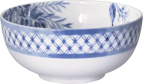 Miniatura 10 de Mikasa Kiley Bone China - Juego de vajilla ligera de 16 piezas resistente a las astillas, servicio para 4, azul y blanco
