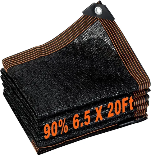 Miniatura 10 de Tela de sombra 70% de 6.5 x 10 pies, red de malla con ojales, protector solar, cubierta para plantas de invernadero, graneros, perros, perreras, 40%
