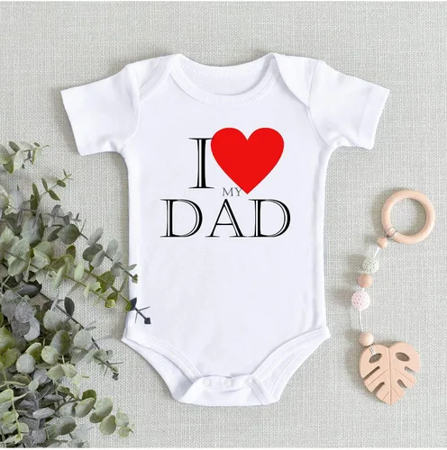 Miniatura 5 de TripleBDesigns I Love My Dad Body lindo bebé de una pieza para el día del padre