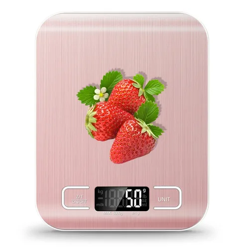 Miniatura 9 de Báscula de alimentos, báscula de cocina de 11 lb con función de tara de 6 unidades y pantalla LCD, báscula digital de alimentos de acero inoxidable
