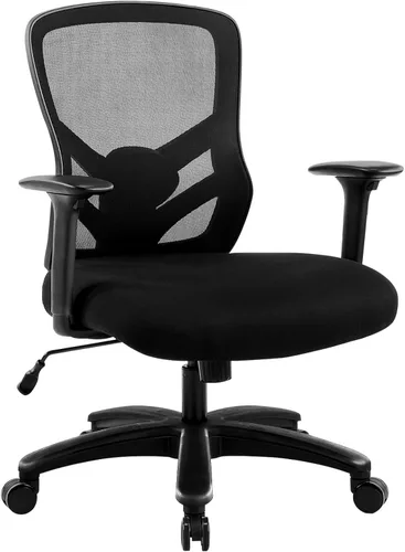 Miniatura 8 de YFO Silla de oficina grande y alta de 500 libras, silla de escritorio para computadora con soporte lumbar ajustable, malla ergonómica resistente