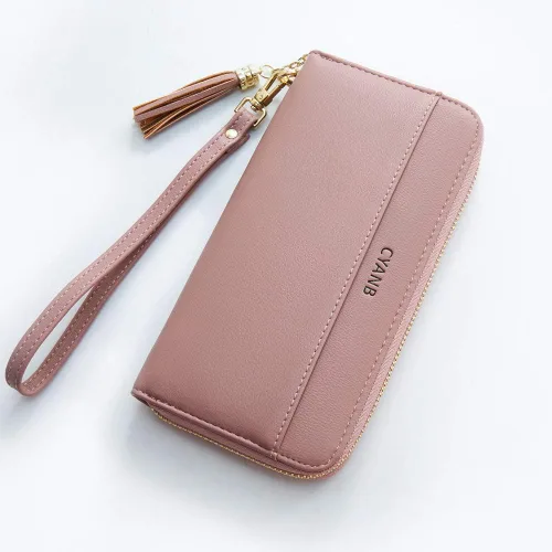 Miniatura 2 de Cyanb, carteras para mujeres, doblada, para muñeca, damas bolso largo con correa.