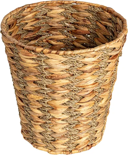 Miniatura 16 de Household Essentials Cesta de basura tejida, papelera de cuerda de papel gris para baño, dormitorio, oficina