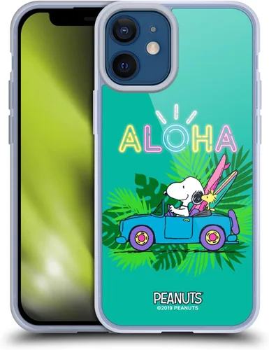 Miniatura 45 de Head Case Designs Peanuts Tropical Surf Snoopy Aloha Disco Gel Funda con licencia oficial [protección de grado militar] compatible con Apple iPhone