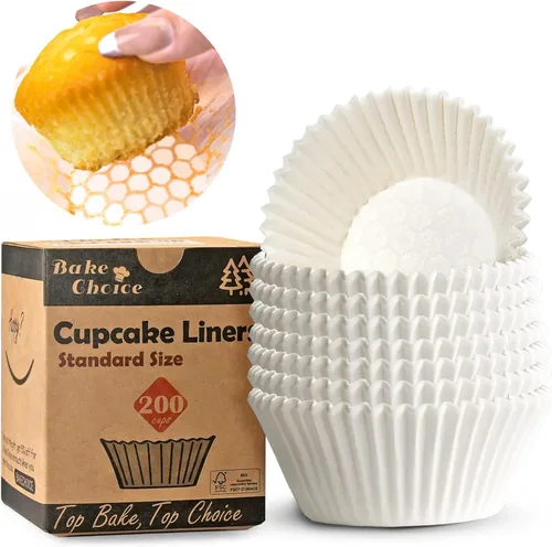 Miniatura 9 de Bake Choice 200 forros estándar para cupcakes arcoíris para hornear, envoltorios de cupcakes de grado alimenticio, forros de muffins de pergamino a