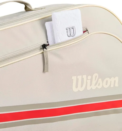 Miniatura 4 de Wilson Bolsas de raqueta de tenis para equipos 2025 Avena/Rojo