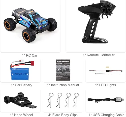 Miniatura 9 de GoolRC 16889A RC Car, coche de control remoto a escala 1:16, 4WD 45KM/H Camión RC de alta velocidad con motor sin escobillas, 2.4GHz todo terreno