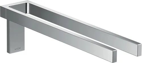 Miniatura 4 de AXOR Toallero rectangular universal con doble asa en cromo negro pulido, 42622330