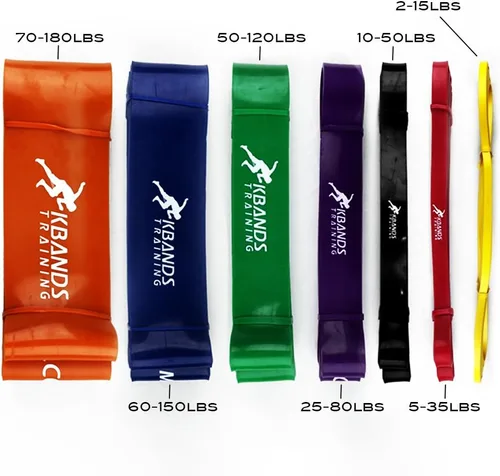 Miniatura 2 de Kbands Training Bandas balísticas - Bandas de dominadas asistidas por fuerza, bandas de ejercicio de levantamiento de potencia, deportes y fitness