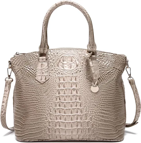 Miniatura 9 de Makcr Joacbv Bolso Satchel para Mujer Bolso Bandolera Largo Elegante Bolso Tote Asa Superior Cuero Vegano Bolsos de Mano para Damas Patrón en Relieve