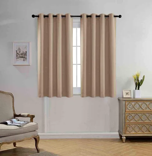 Miniatura 42 de Miuco paneles de cortina de oscurecimiento con arandelas, cortinas opacas con textura para salón, juego de 2