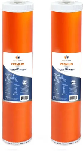 Miniatura 24 de Aquaboon Cartucho de repuesto de filtro de agua para toda la casa, 5 micrones, 20 x 4,5, reducción de cloro para sistema de filtración de agua de 1