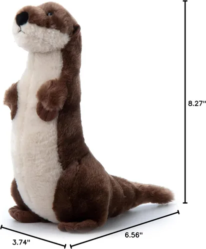 Miniatura 12 de The Petting Zoo Animal de peluche de nutria de río, regalos para niños, animales salvajes del zoológico Onez, juguete de peluche de nutria de río