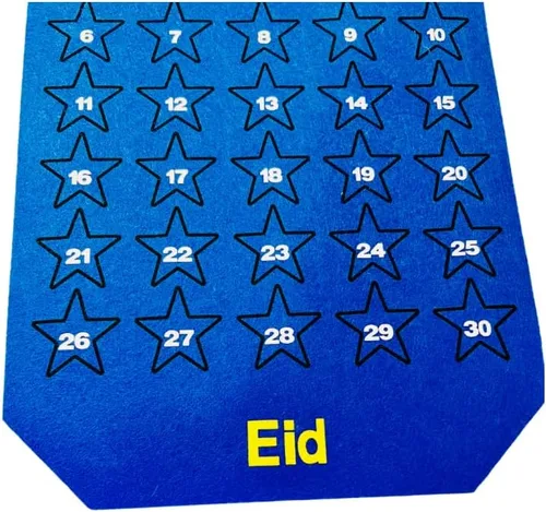 Miniatura 6 de Calendario de cuenta regresiva de Ramadán para niños, calendario islámico, festivo, decoración del hogar, calendario de Adviento de Ramadán Mubarak