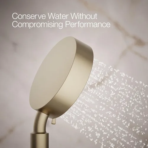 Miniatura 4 de KOHLER 22166-G-BV Purist - Ducha de mano con cuatro funciones, cabezal de ducha de mano con 3 ajustes de pulverización, 1.75 GPM, bronce cepillado