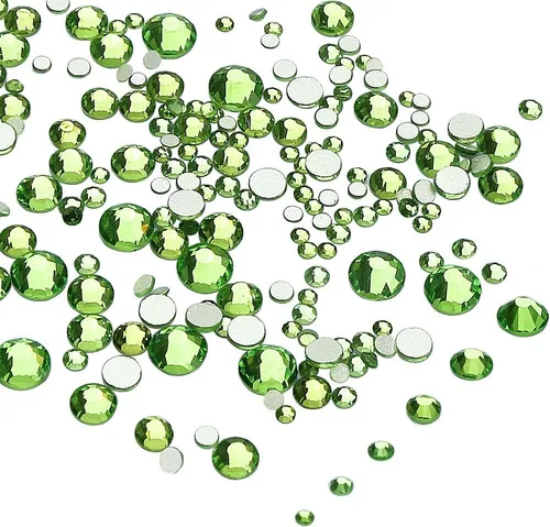 Miniatura 10 de LolliBeads Piedras redondas de resina para uñas con parte trasera plana y cristales acrílicos.