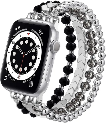 Miniatura 21 de MOFREE Pulsera de cuentas compatible con Apple Watch Band de 1.496 pulgadas, 1.575 pulgadas, 1.614 pulgadas, 1.654 pulgadas, 1.732 pulgadas, 1.772