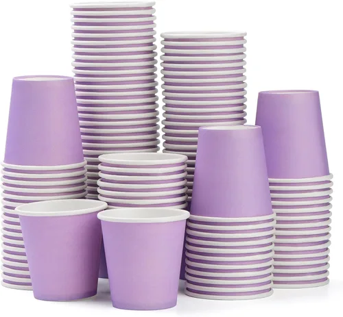 Paquete de 100 tazas de papel de 3 onzas, tazas desechables para el baño, tazas de papel para enjuague bucal, tazas para aperitivos, tazas de café