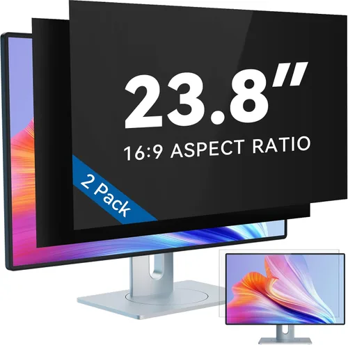 Miniatura 14 de IPROKKO Paquete de 2 filtros de pantalla de privacidad de computadora de 21.5 pulgadas para monitor de pantalla ancha de 16:9, protector de Pantalla