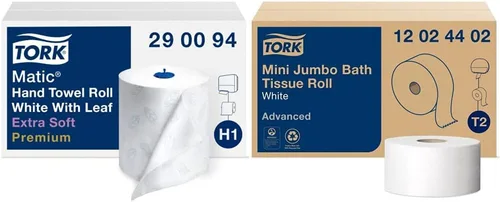 Miniatura 19 de Tork Rollo de toallas de mano blanca H80, Premium, 6 rollos, 8030630 Blanco