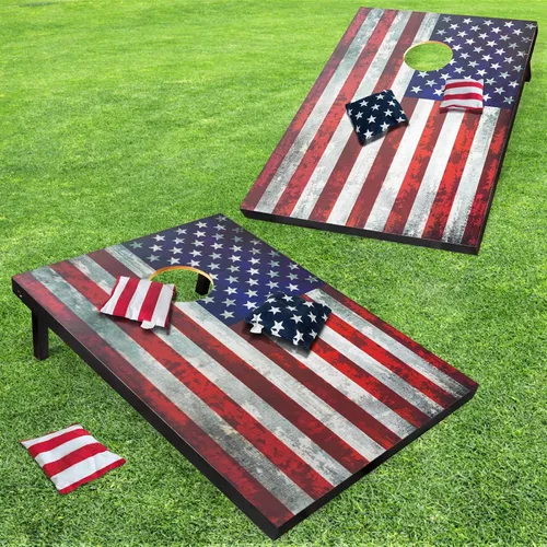 Miniatura 5 de Juego de tablas de Cornhole de 4 x 2 de tamaño reglamentario con bolsas de transporte y 8 bolsas de frijoles, juego de lanzamiento de frijoles
