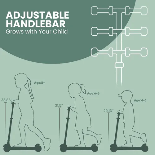 Miniatura 3 de Dribbl - Patineta de 3 ruedas para niños - Tecnología de inclinación para dirigir, manillar de altura ajustable, plataforma ancha antideslizante