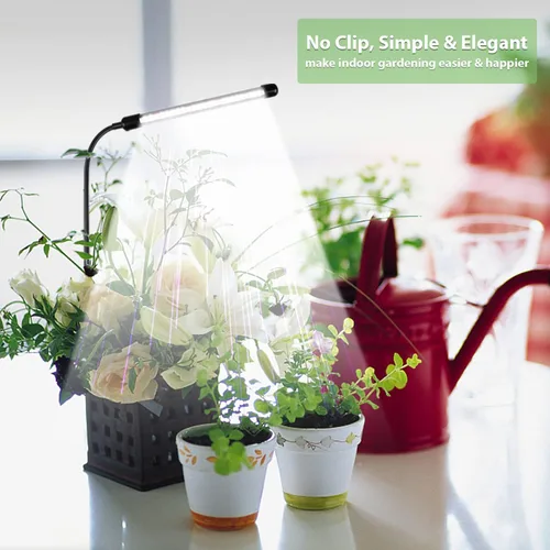 Miniatura 3 de Luz de cultivo para plantas de interior, lámpara de planta de cuello de cisne de espectro completo de 6000K para semillas, plantas suculentas
