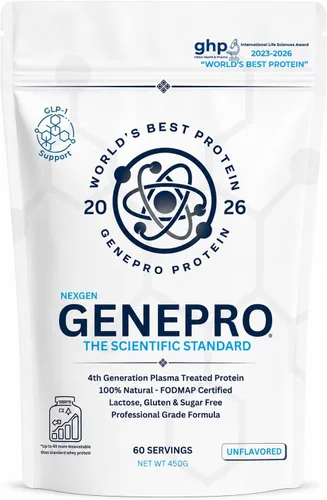 Miniatura 9 de Genepro - Proteína en polvo sin sabor – Nueva fórmula – Sin lactosa, sin gluten y sin OMG Suplemento aislado de suero sin OMG