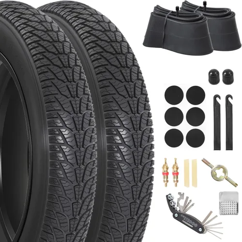 20x4.0/ 20x3.0/ 26x4.0 Fat Bike Tires, 20x4/ 20x3/ 26x4 Fat Tire Tube and Bicycle Repair Tool Kit, Foldable Heavy Duty Off-Road Bike, Ebike Fat