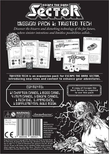 Miniatura 3 de Juego de mesa Escape the Dark Sector Twisted Tech Mission Pack 1 – ¡Desata la tecnología siniestra! Juego cooperativo de ciencia ficción de aventura