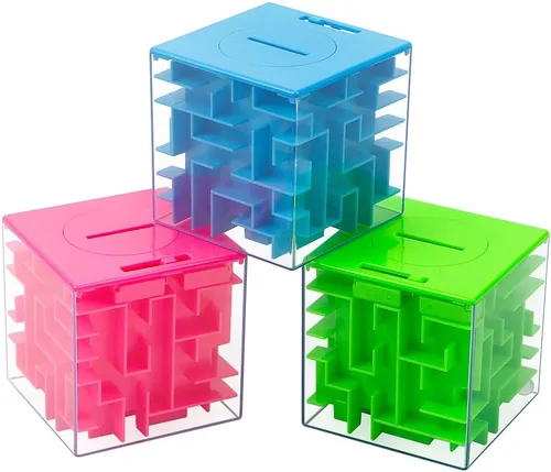 Miniatura 8 de Caja de rompecabezas de laberinto de dinero para niños y adultos, caja de regalo perfecta para guardar dinero (paquete de 2)