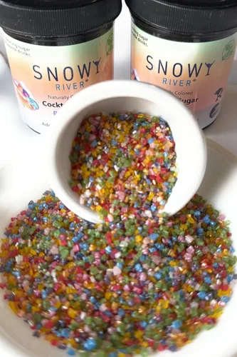 Miniatura 6 de Snowy River Pride Mix - Azúcar de cóctel – Azúcar vibrante arcoíris para margaritas, cócteles sin alcohol y hornear kosher, vegano, totalmente