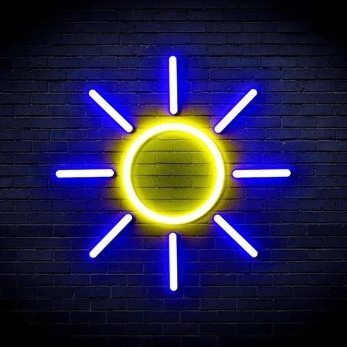 Miniatura 26 de AdvPro Muestra brillante del neón del silicón LED de la flexión de la decoración del sitio del sol - azul - st16s33-fnu0012-b